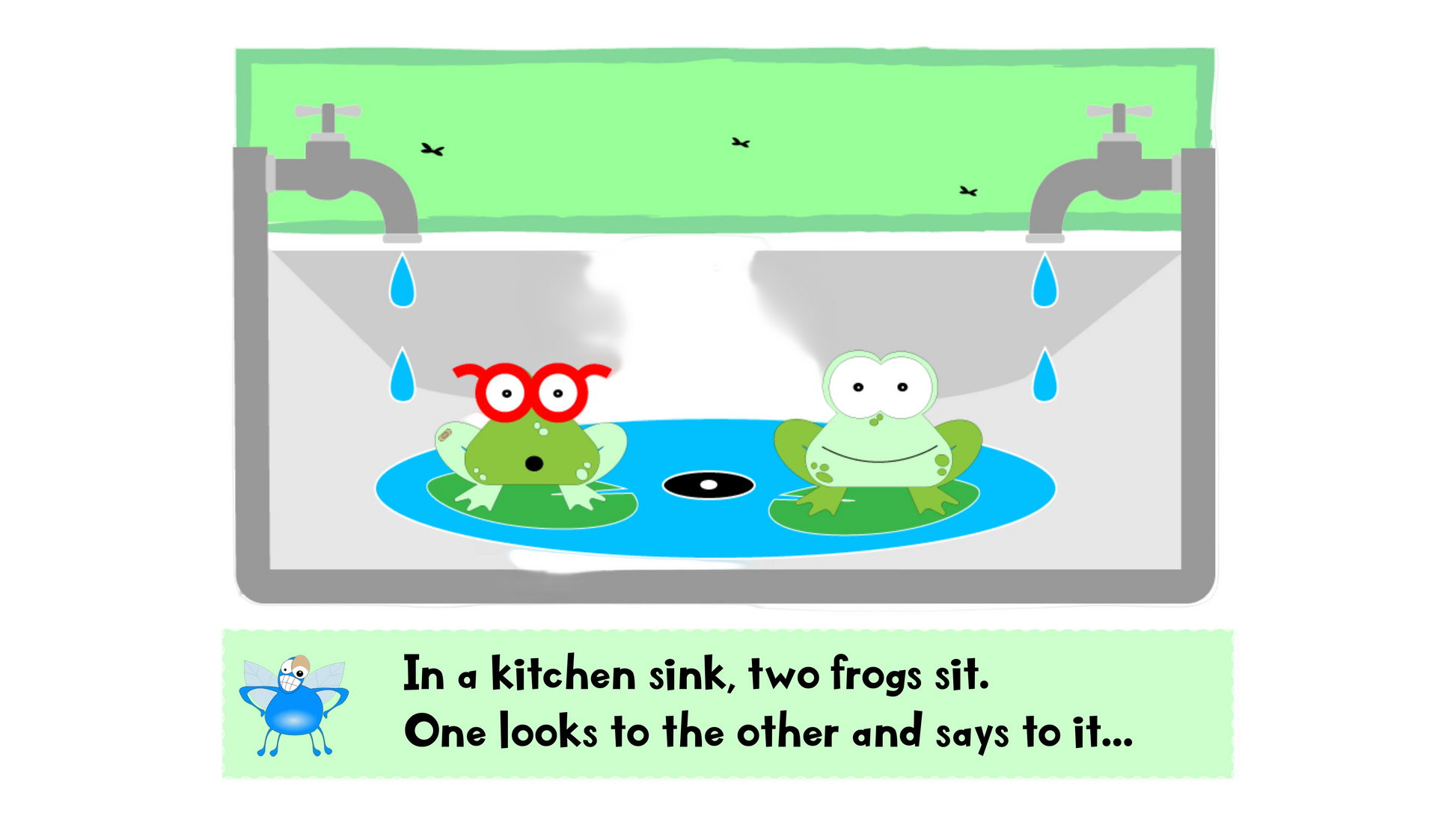 Two frogs sitting in a sink.